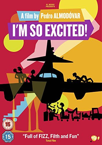 DVD cover for “I’m So Excited!” featuring a stylized airplane silhouette.