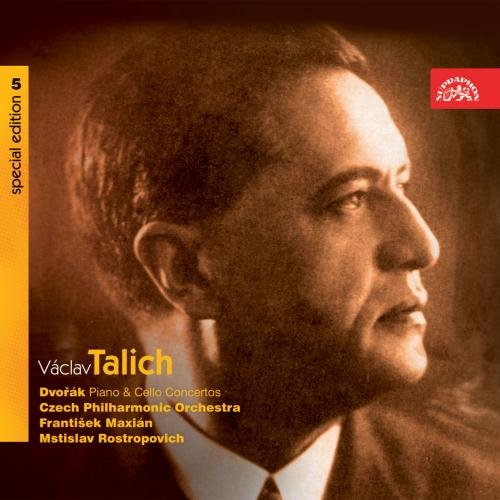 CD cover with sepia-toned portrait of Vaclav Talich and yellow text overlay.