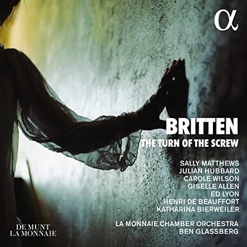 CD cover for Britten’s “The Turn of the Screw” opera, ghostly figure.