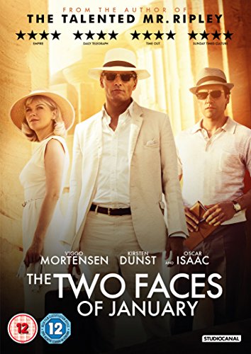 DVD cover for "Two Faces of January" featuring three people in summer attire.