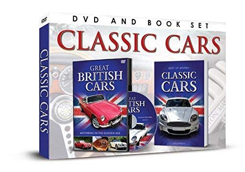 "Boxed DVD and book set titled 'Classic Cars' with two books and a DVD."