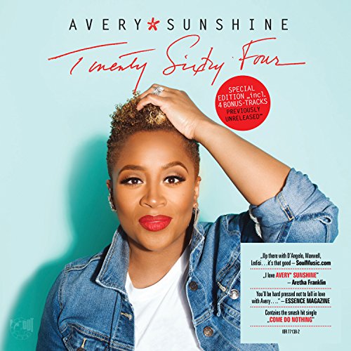 Avery Sunshine's album cover, "Twenty Sixty Four", featuring a woman in a denim jacket.