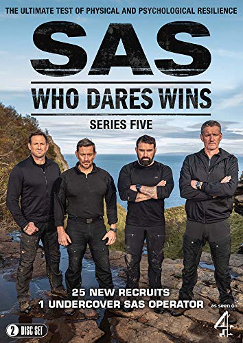 DVD cover for "SAS: Who Dares Wins" Series 5, featuring four men.