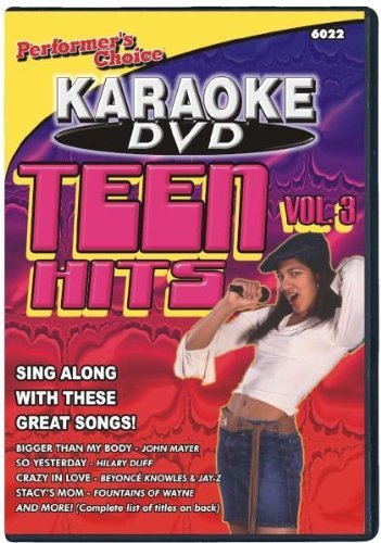 DVD cover for "Teen Hits Vol. 3" karaoke, featuring a young woman.