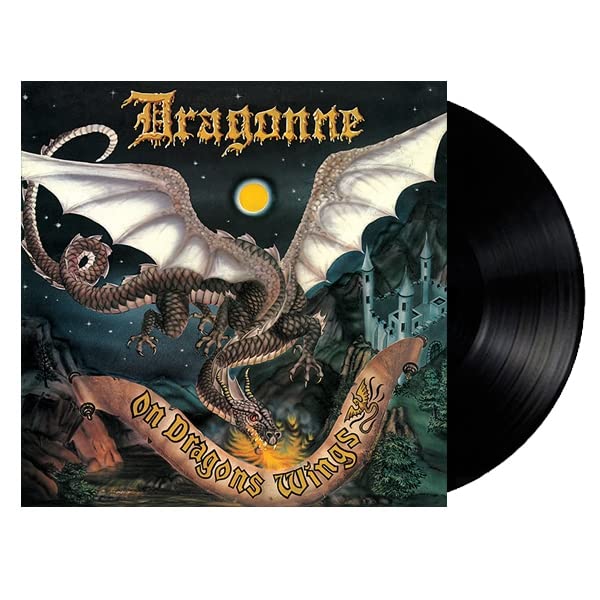 Dragonne album cover with a red dragon and black vinyl record shown.