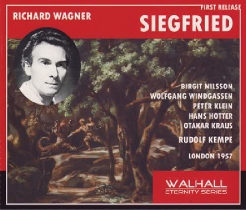 CD cover for Wagner’s “Siegfried” featuring Nilsson, Windgassen, and Hotter.