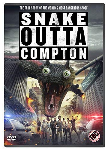Snake Outta Compton" DVD cover featuring a large snake and city scene.