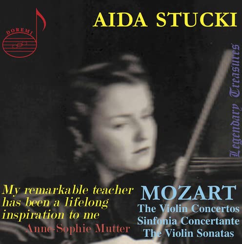 CD cover featuring a black and white portrait of violinist Aida Stucki.