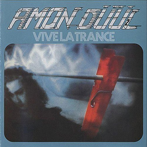 Amon Düül II album cover with a red object and cloudy background.