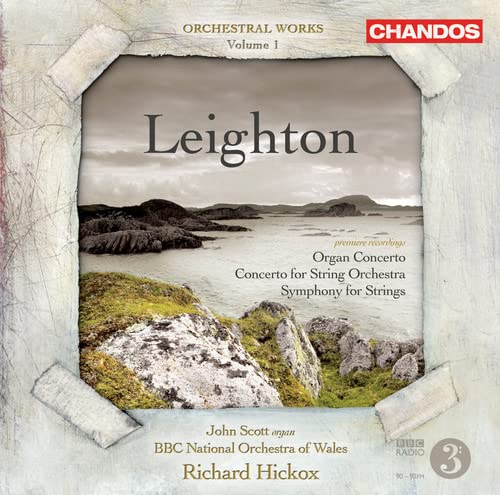 CD cover: landscape with text "Leighton" and orchestra details.