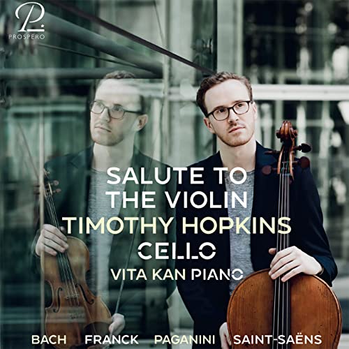CD cover featuring musicians with violin and cello, text “Salute to the Violin”.