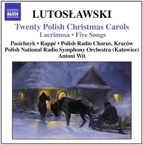 CD cover featuring a winter scene with horse-drawn sleighs and snowy cottages.