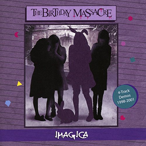 Purple album cover with silhouetted figures and "The Birthday Massacre" and "Imagica" text.