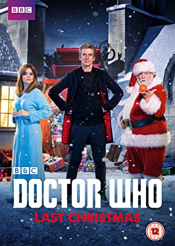 Doctor Who “Last Christmas” DVD cover with the Doctor, Clara, and Santa.