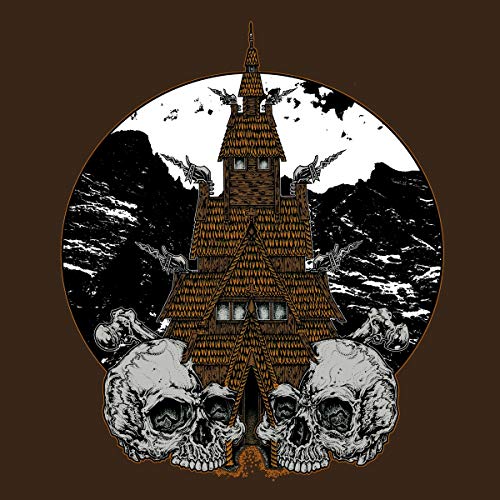 The image is a brown album cover with a black-and-white illustration of a tower.