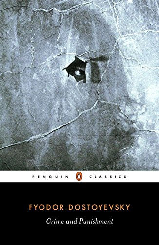 "Book cover with cracked grey surface, black hole, and Penguin Classics logo, featuring title and author."