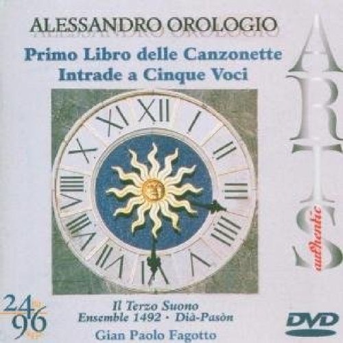 "CD cover featuring a clock face with a sun at its center."