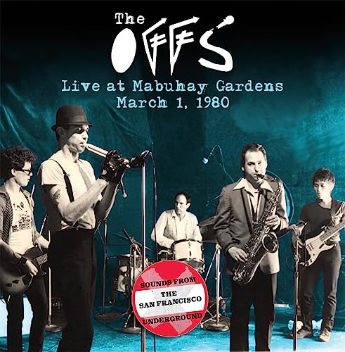 The Offs band performing live on stage, 1980, CD cover art.