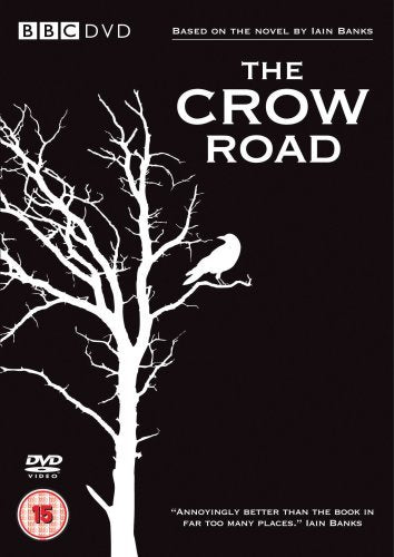 DVD cover for "The Crow Road" featuring a white crow on a bare tree.