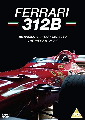 DVD cover for Ferrari 312B featuring a red vintage Formula One racing car.