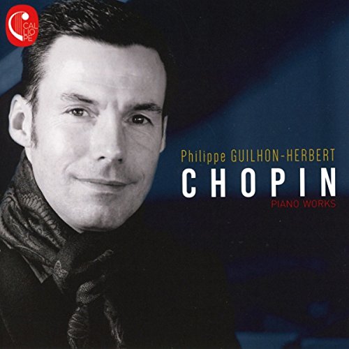 CD cover featuring pianist Philippe Guilhon-Herbert and text “Chopin: Piano Works”.