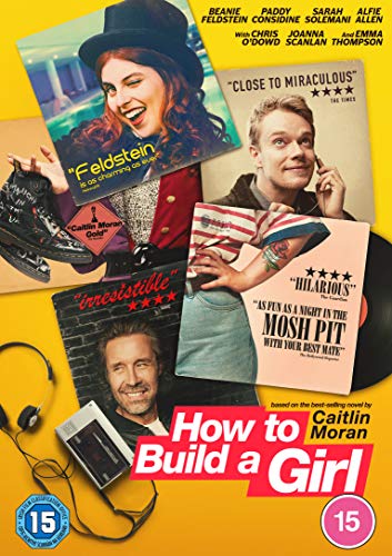 DVD cover for "How to Build a Girl" featuring actors Beanie Feldstein and Alfie Allen.