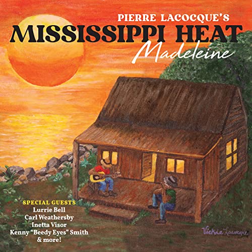 CD cover for Mississippi Heat’s “Madeleine” featuring a painted cabin scene.