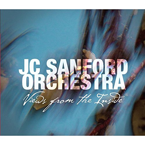 JC Sanford Orchestra CD cover with abstract blue background and white text overlay.