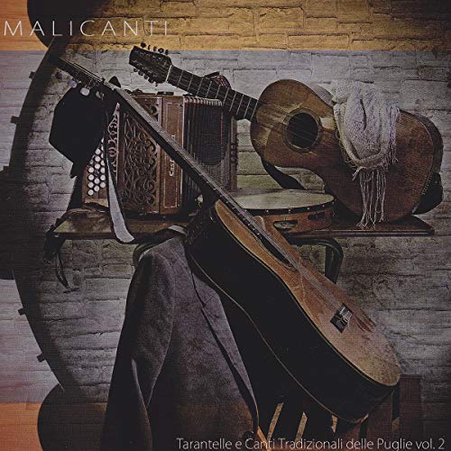 CD cover featuring traditional Italian instruments against a brick wall.
