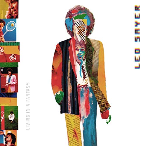 Album cover for Leo Sayer’s “Living In A Fantasy” with colorful collage art.