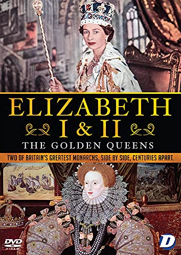 DVD cover featuring portraits of Queen Elizabeth I and Queen Elizabeth II.
