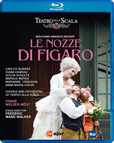 "Blu-ray case cover featuring a scene from Mozart's 'Le Nozze di Figaro' opera."