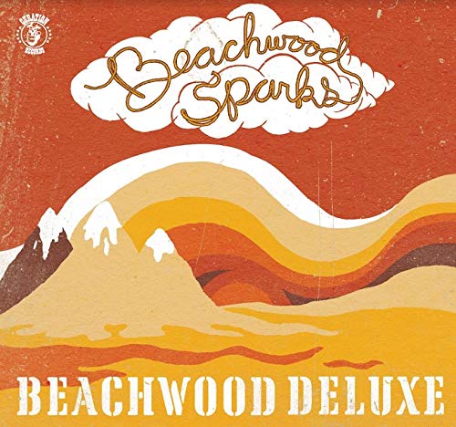 CD cover for Beachwood Sparks’ “Beachwood Deluxe” with wave illustration.