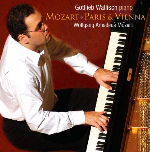 Pianist Gottlieb Wallisch playing a grand piano, CD cover art.