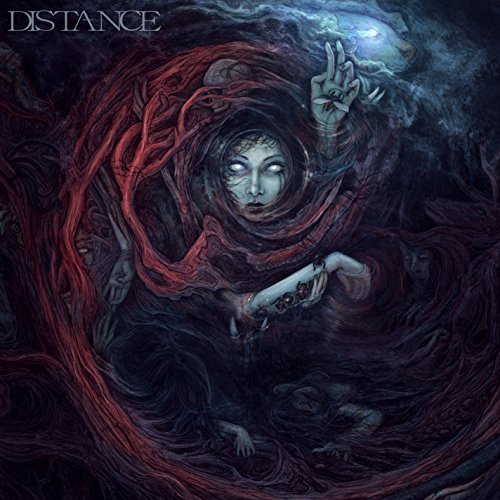 Dark, surreal album cover featuring a pale face amidst swirling figures.