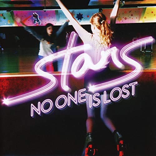 Roller skaters in a neon-lit rink with the album title "Stars".