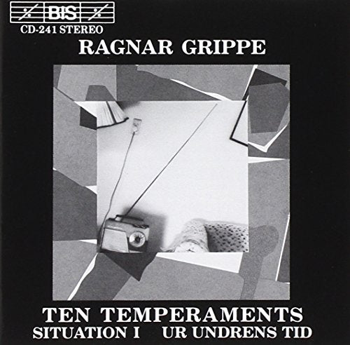 Black and white album cover for Ragnar Grippe's "Ten Temperaments" CD.