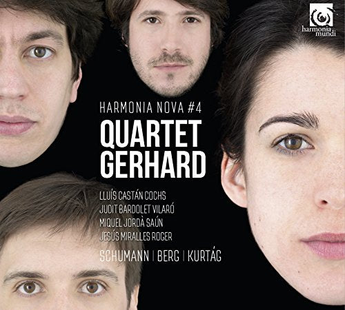 "CD cover with four musicians' faces and white text on a black background."