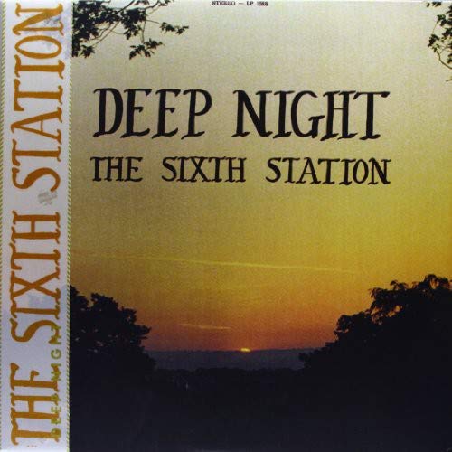 Vinyl LP cover for "Deep Night" by The Sixth Station, sunset landscape.