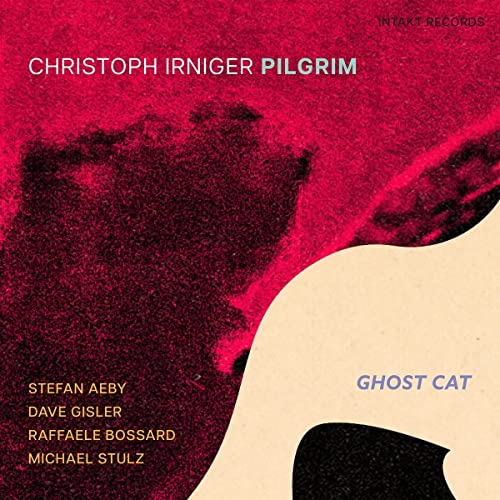 CD cover for "Ghost Cat" by Christoph Irniger Pilgrim, abstract red design.