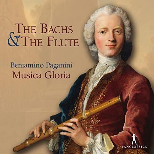 CD cover: portrait of a man with a flute, classical music theme.