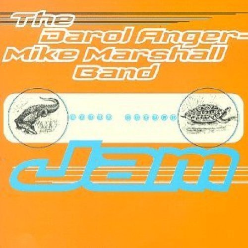 "Orange album cover with 'The Darol Anger-Mike Marshall Band' and 'Jam' in bold font."