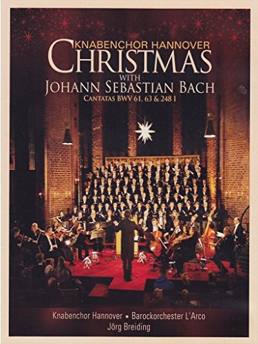 DVD cover for "Christmas With J.S. Bach" featuring a choir and orchestra.
