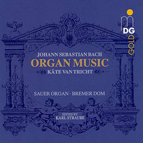 CD cover: Baroque architecture framing text “Johann Sebastian Bach Organ Music”.