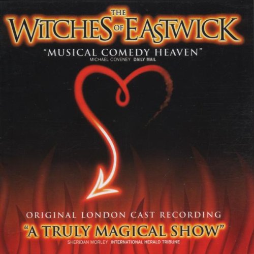 "Witches of Eastwick" CD cover with red heart-shaped arrow on dark background.