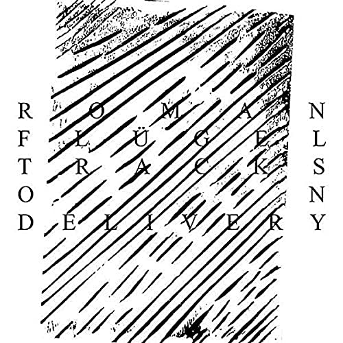 Black and white album cover with diagonal lines and abstract lettering.