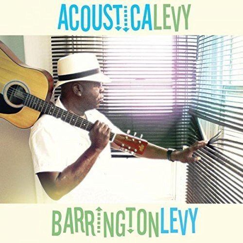 Album cover with man holding guitar, wearing white hat and shirt, near window with blinds.