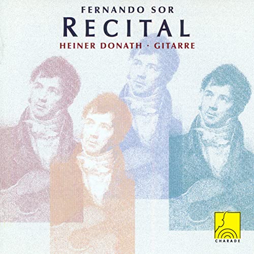 CD cover featuring portraits of three men and text “Fernando Sor Recital”.