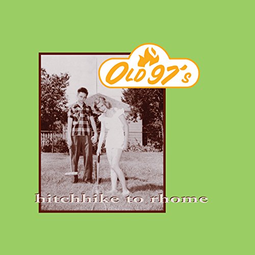 "Album cover with sepia-toned image of man and woman on green background."