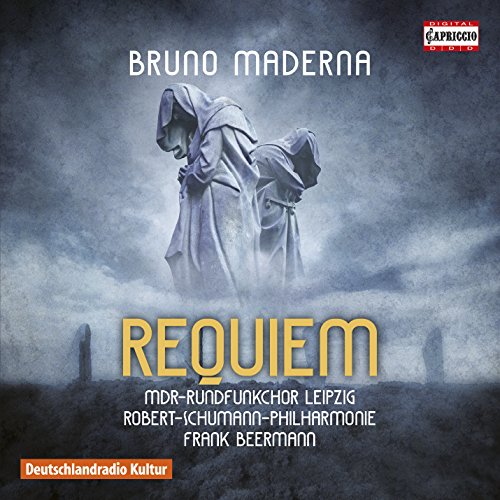 CD cover for Maderna’s Requiem featuring two hooded figures in a landscape.